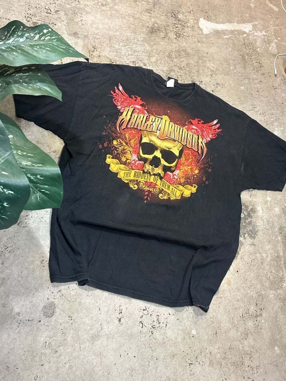 Harley-Davidson The Baddest Of Them All Skull Graphic T-Shirt 2X-Large Black